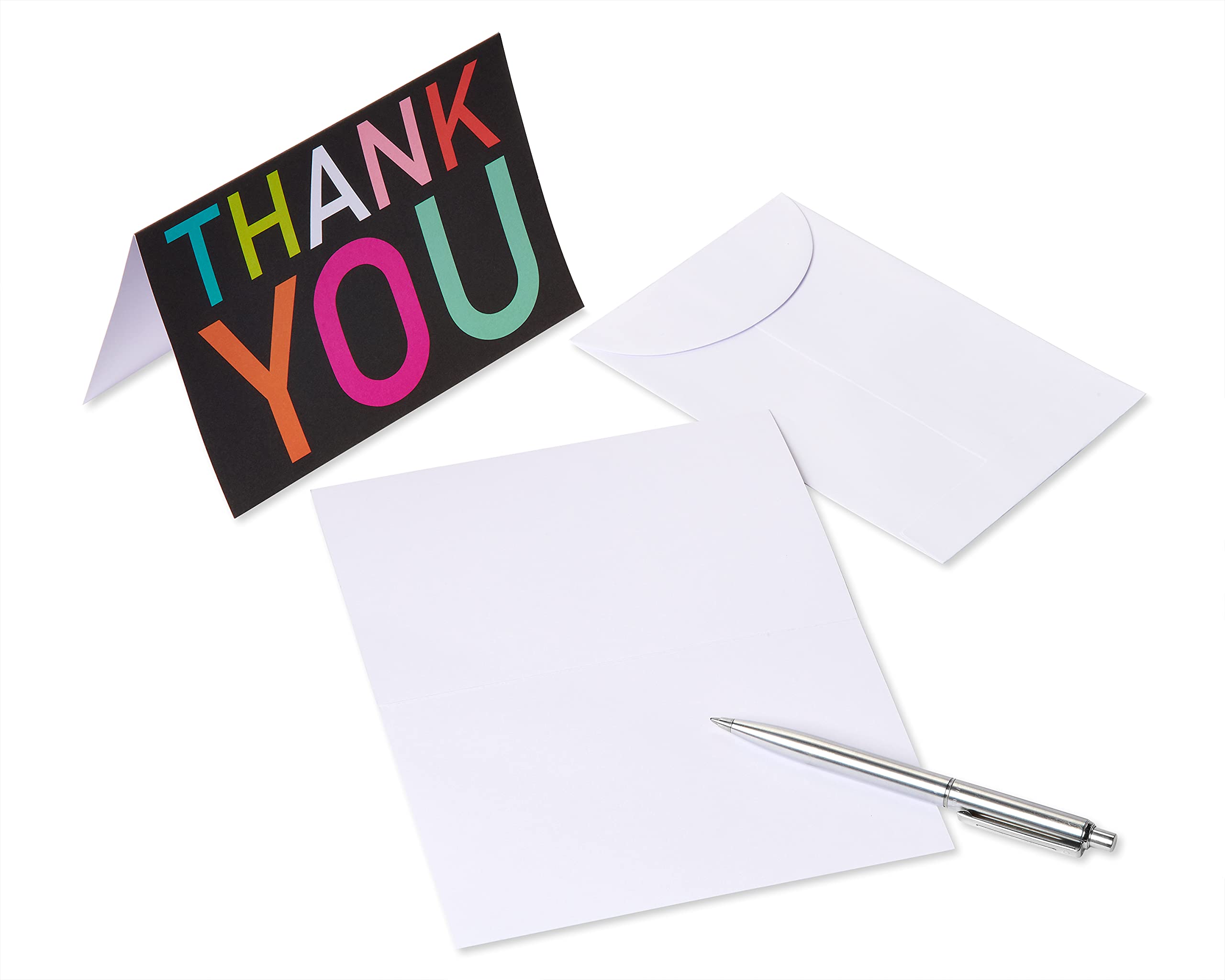 American Greetings Thank You Cards with Envelopes, Multicolored Lettering (48-Count) - Image 3