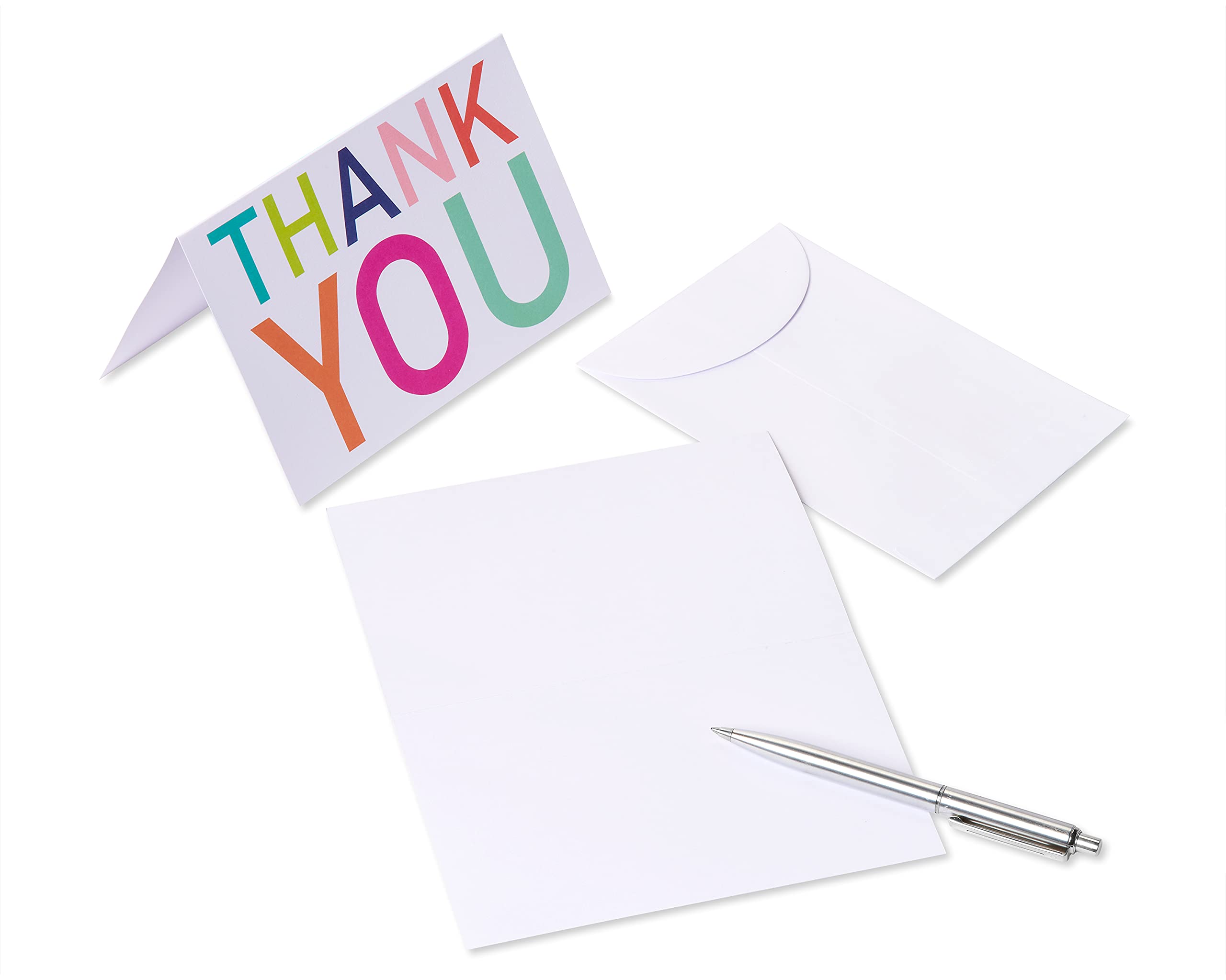 American Greetings Thank You Cards with Envelopes, Multicolored Lettering (48-Count) - Image 4