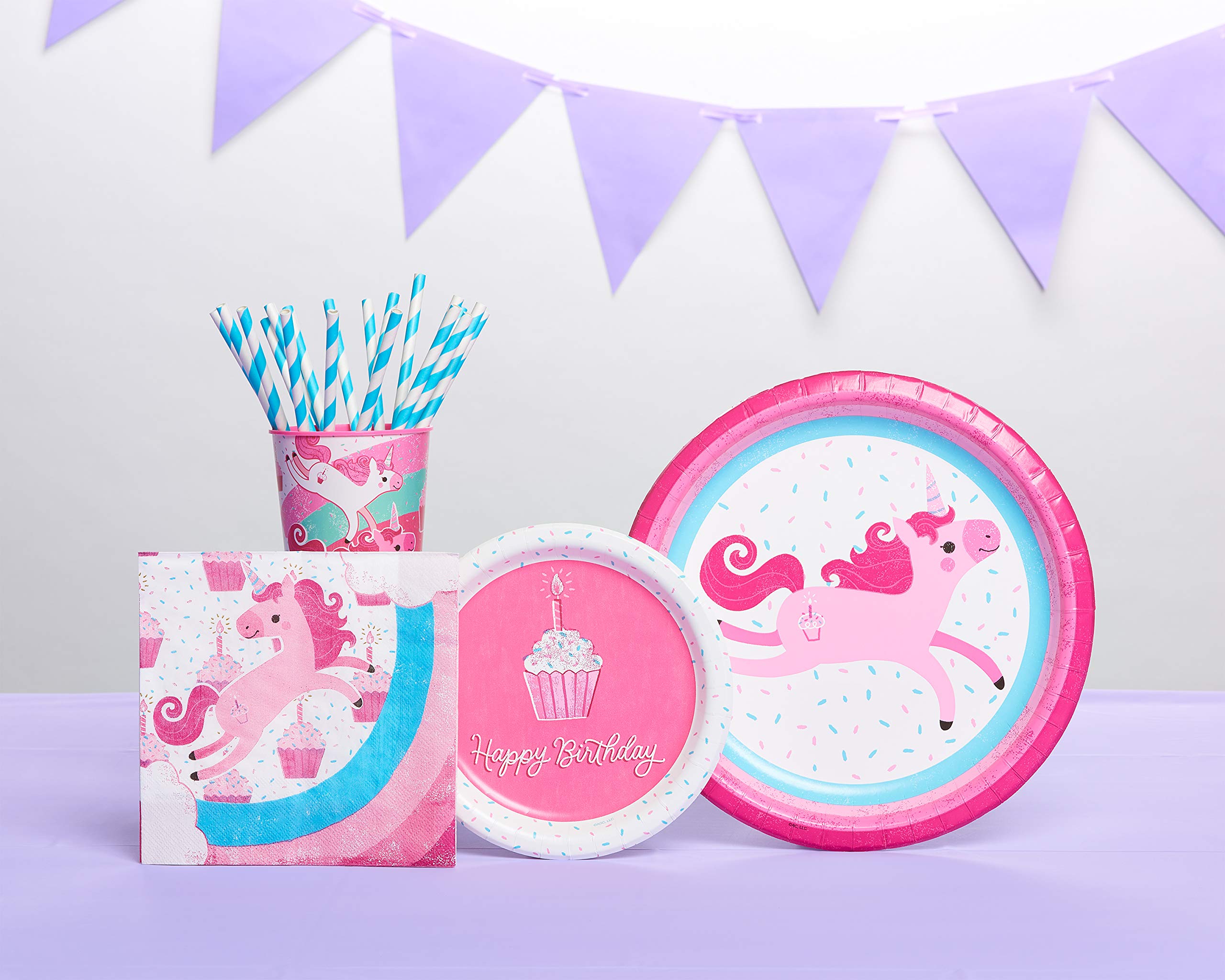 American Greetings Unicorn Party Supplies, Paper Dinner Plates (40-Count) - Image 4