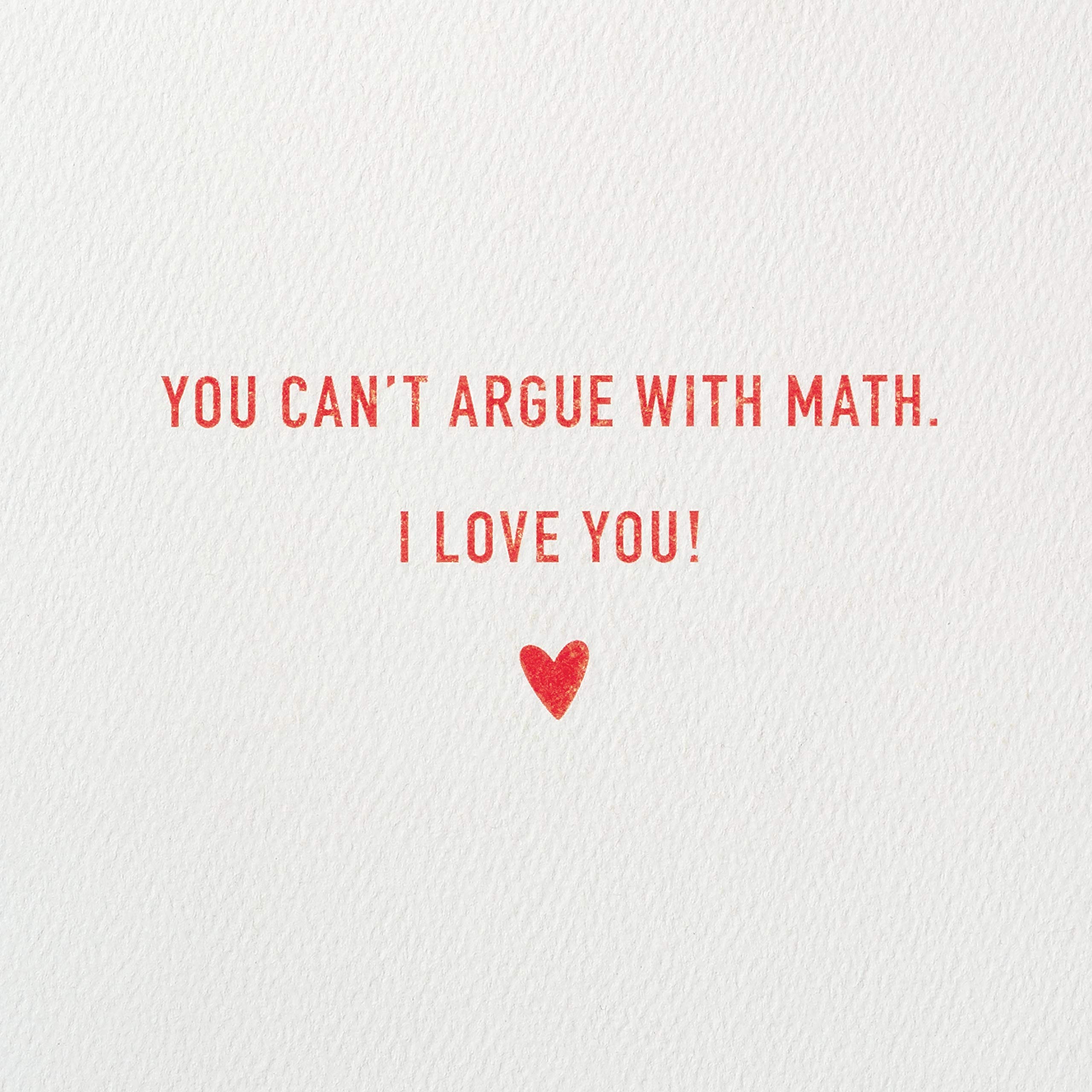 American Greetings Valentines Day Card for Husband (Can't Argue with Math) - Image 3