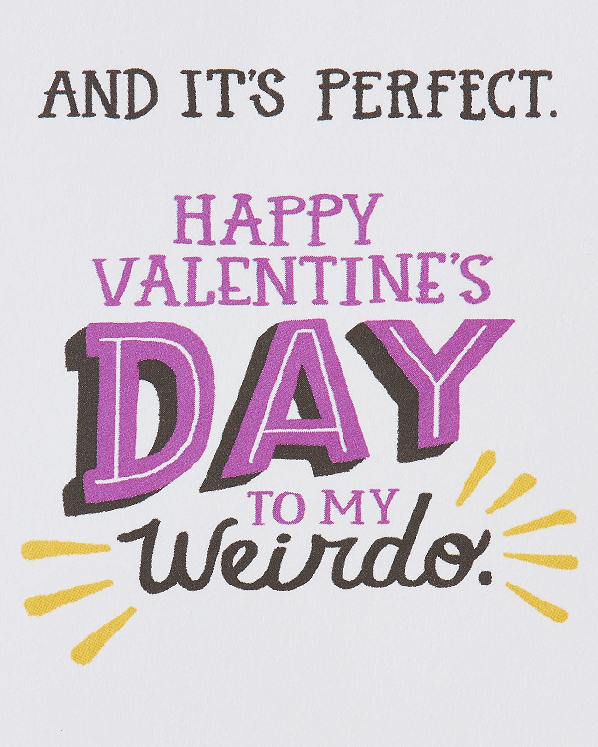 American Greetings Valentines Day Card for Husband, Wife, Boyfriend, Girlfriend or Significant Other (To My Weirdo) - Image 3
