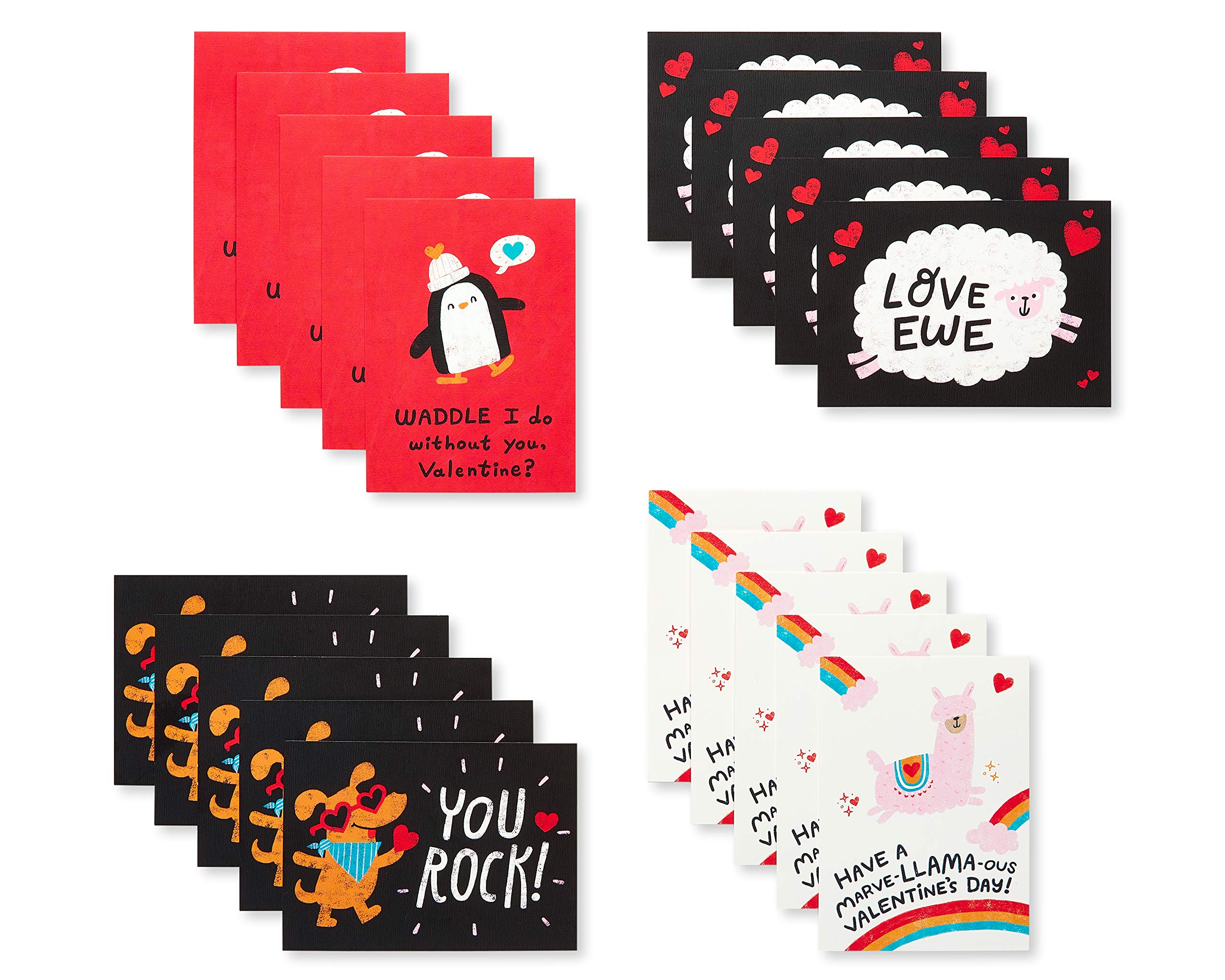 American Greetings Valentines Day Cards for Kids School and Classroom Exchange, Animals (40-Count) - Image 4