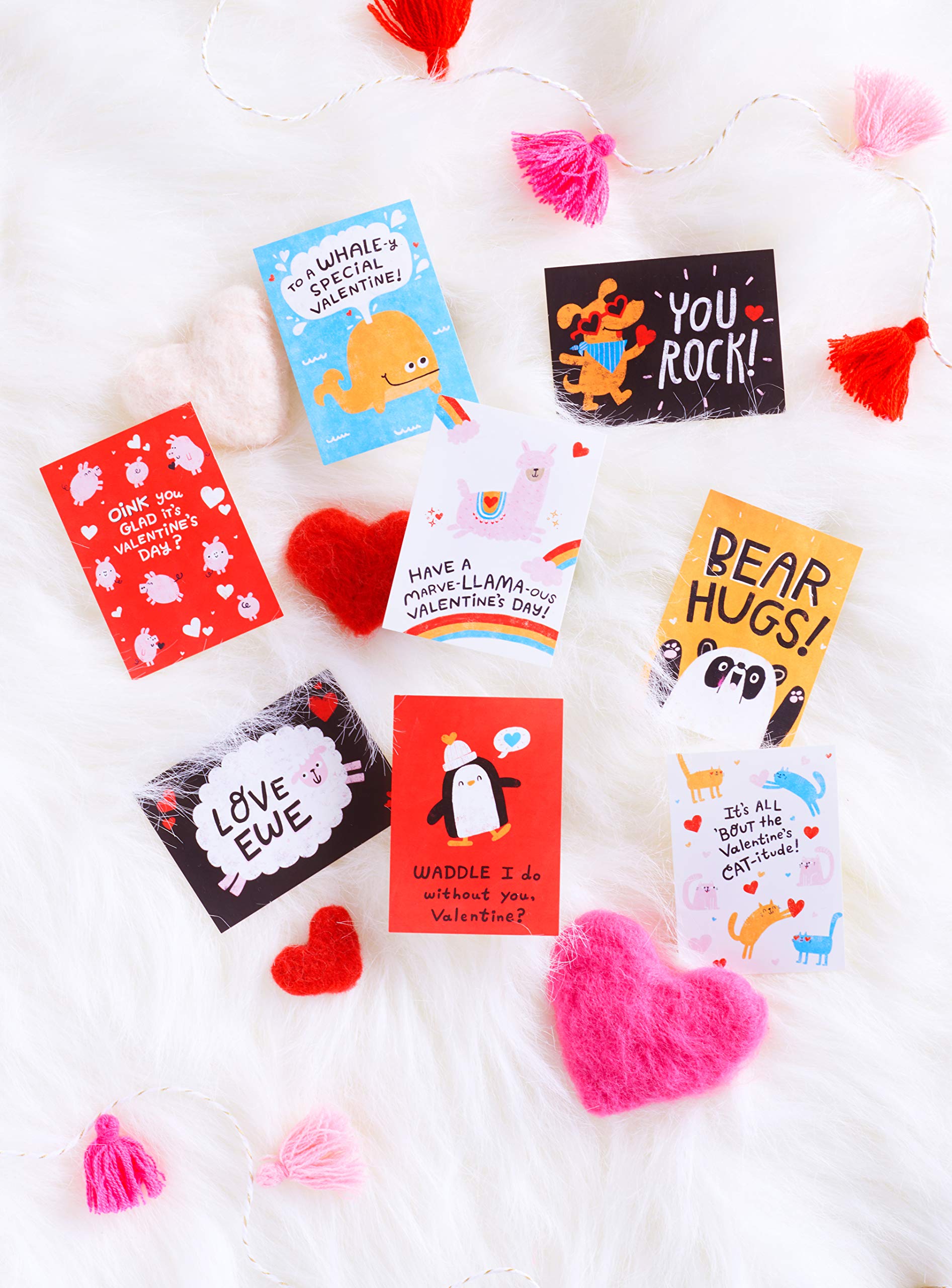 American Greetings Valentines Day Cards for Kids School and Classroom Exchange, Animals (40-Count) - Image 7