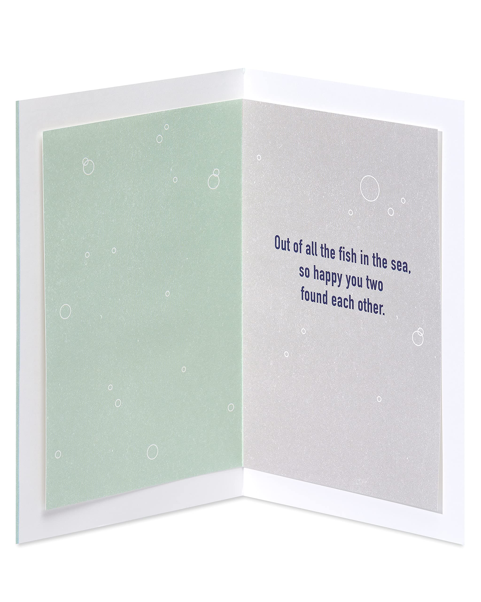 American Greetings Wedding, Bridal Shower or Engagement Card for Couple (Fish in the Sea) - Image 2