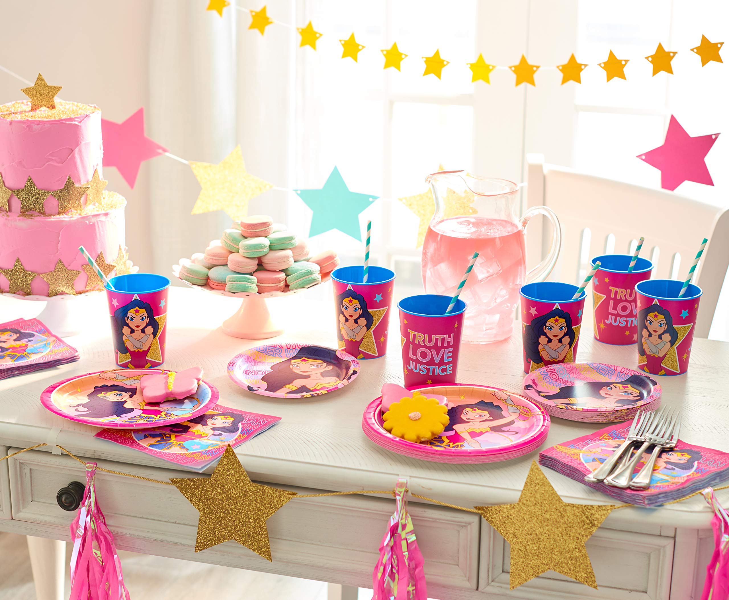 American Greetings Wonder Woman Party Supplies, Dessert Plates (36-Count) - Image 4