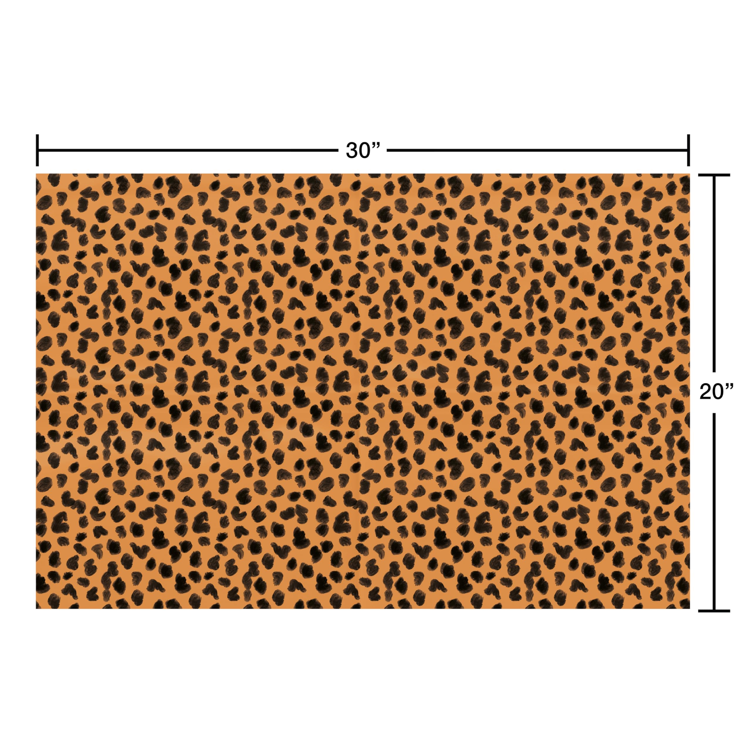 American Greetings Wrapping Paper Sheets with Gridlines, Leopard, Designed by Bouffants & Broken Hearts (12 Sheets, 30 in. x 20 in.) - Image 5