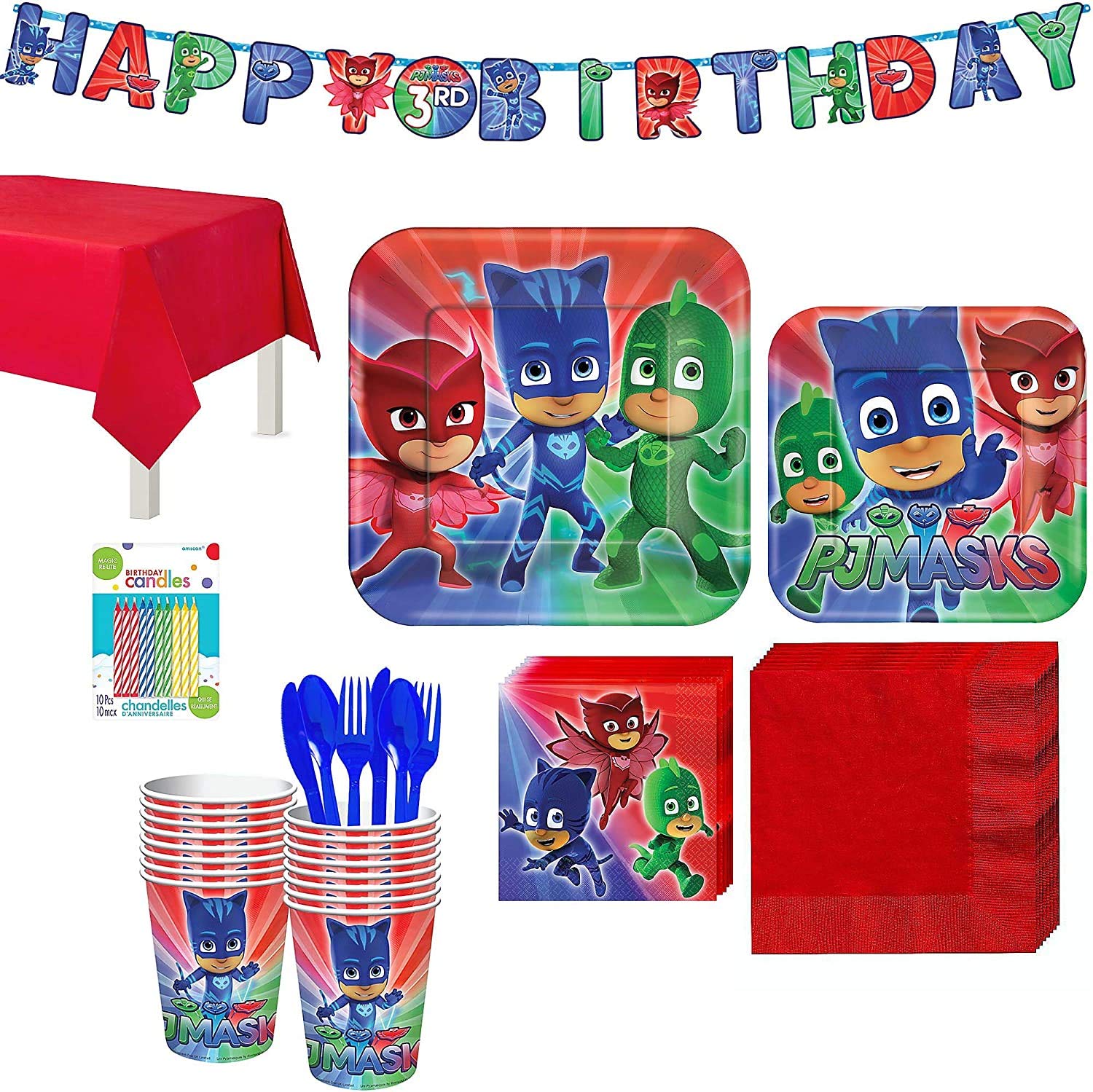 PJ Masks Square Paper Plates - 9" (Pack of 8) - Fun and Multicolor Tableware - Perfect for Kids' Celebrations, Birthday Parties, and PJ Masks Fans - Image 3